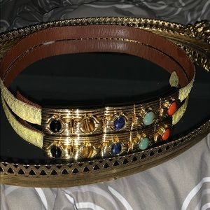 Alexis Kirk - Yellow Crocodile skin belt - PLUS++